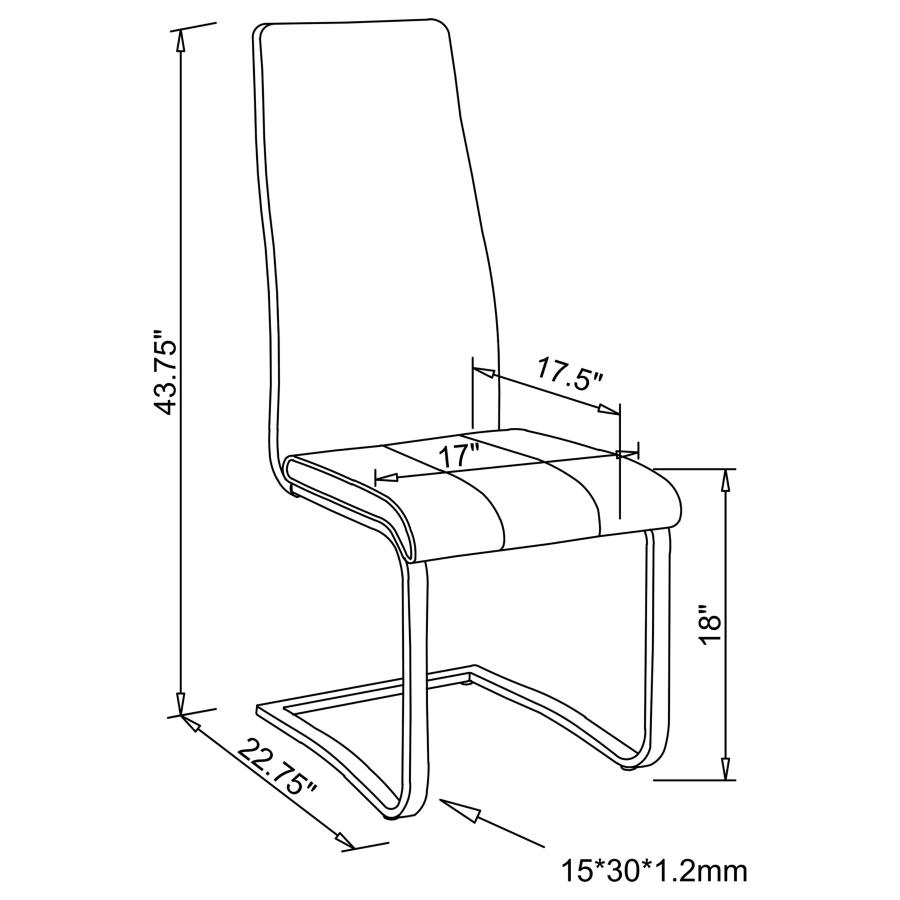 Montclair Upholstered Dining Side Chair White (Set of 4) view 14