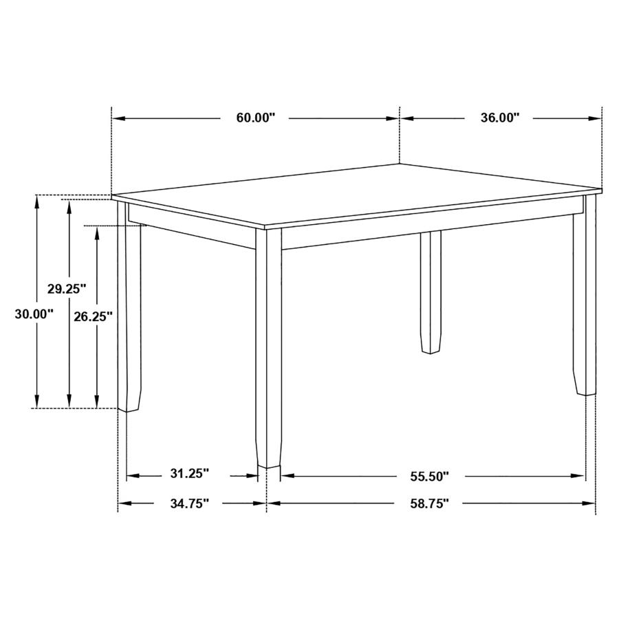 Fortress 7-piece Rectangular Dining Set Vintage Vanilla view 15