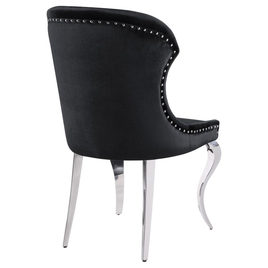 Cheyanne Upholstered Dining Side Chair Black (Set of 2) view 8
