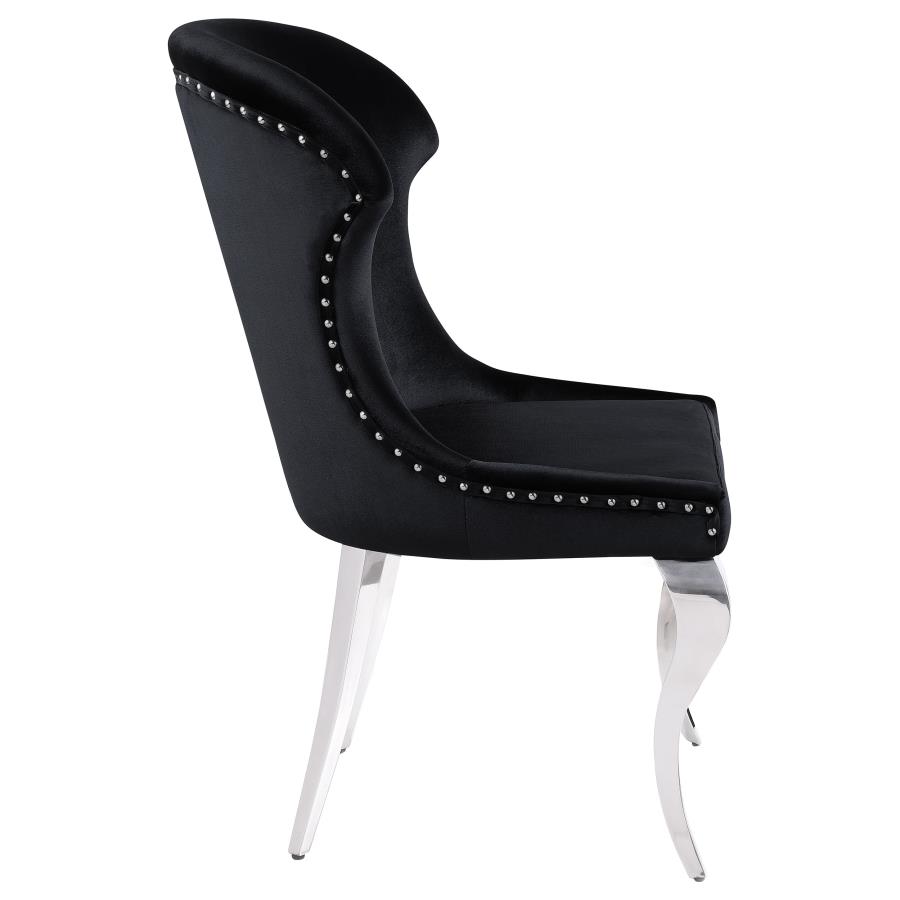 Cheyanne Upholstered Dining Side Chair Black (Set of 2) view 9
