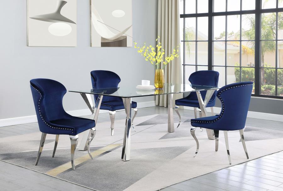 Cheyanne Upholstered Dining Side Chair Ink Blue (Set of 2) view 13