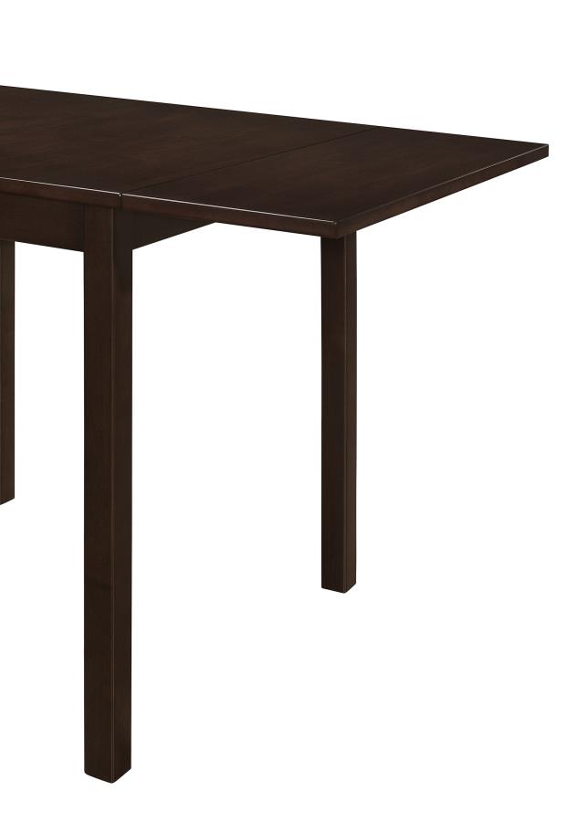 Kelso 3-piece Drop Leaf Dining Table Set Cappuccino and Tan view 12