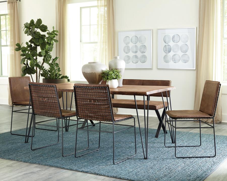 Sherman 71-inch Live Edge Dining Table Natural Acacia view 8