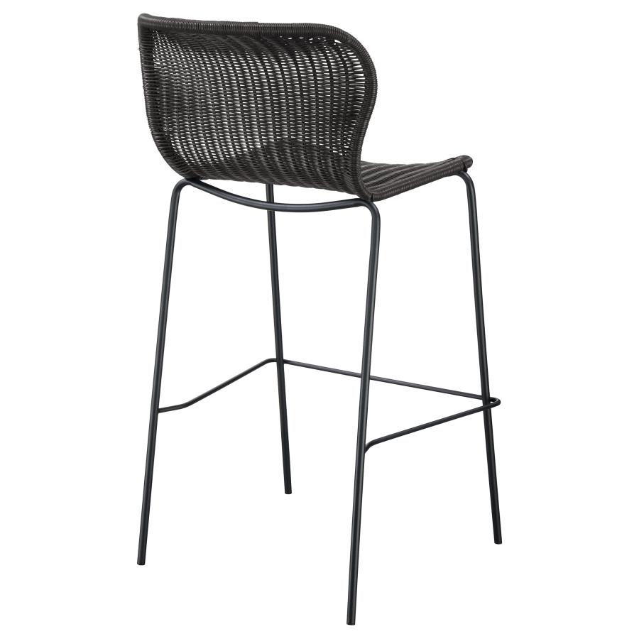 Mckinley Faux Rattan Metal Bar Chair Brown (Set of 2) view 8
