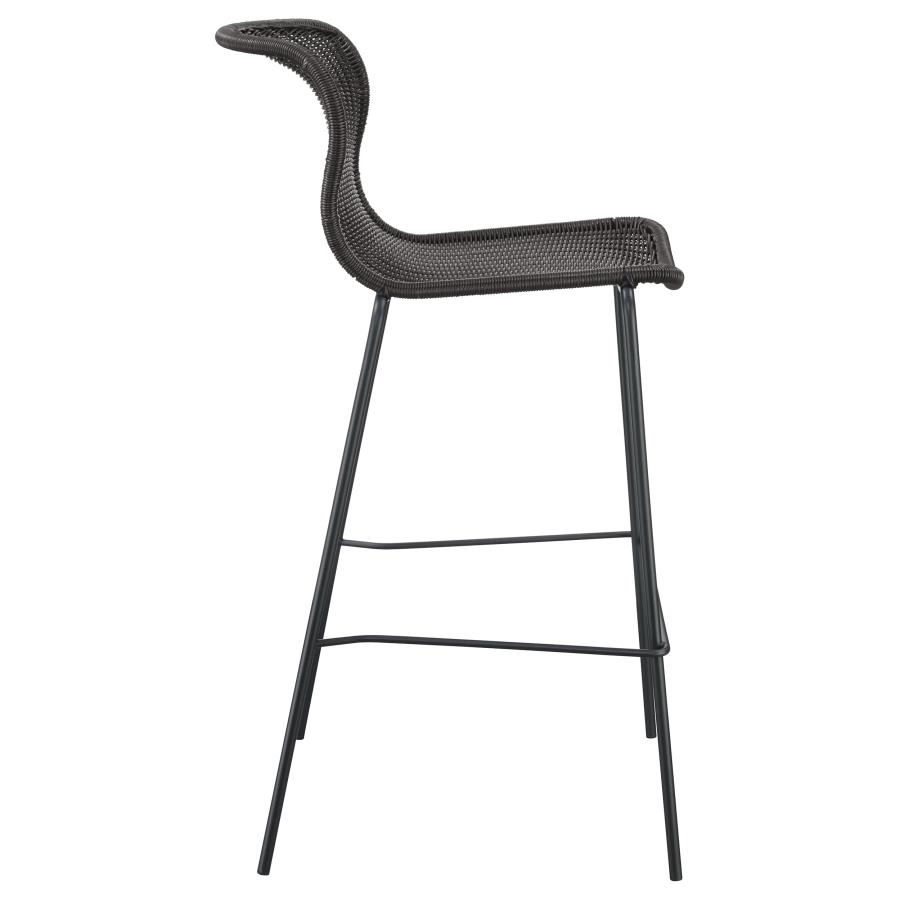 Mckinley Faux Rattan Metal Bar Chair Brown (Set of 2) view 9