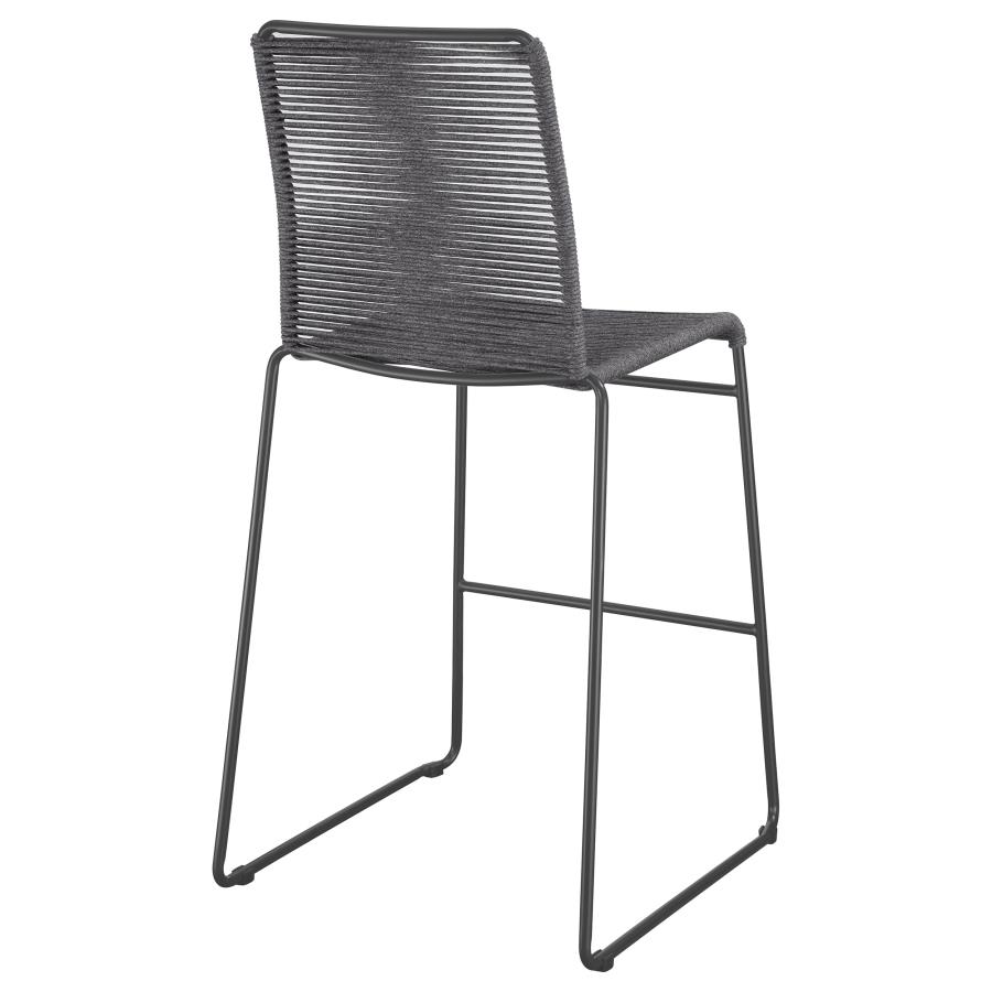 Jerome Woven Rope Metal Bar Chair Charcoal (Set of 2) view 8