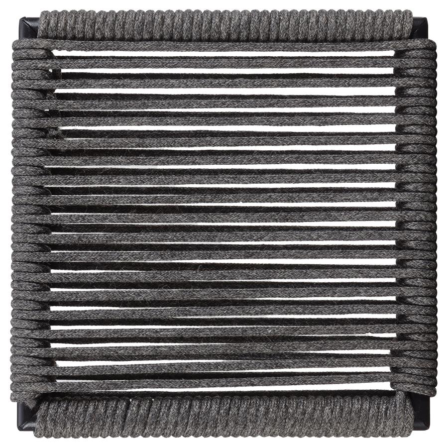 Jerome Woven Rope Metal Bar Chair Charcoal (Set of 2) view 10