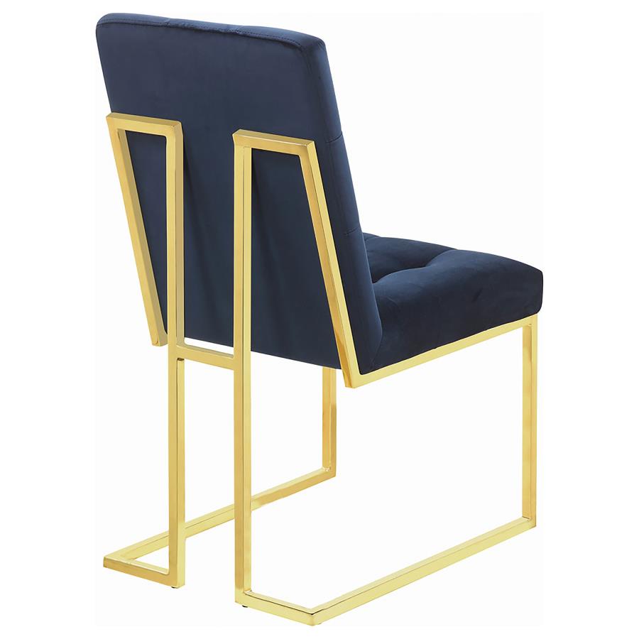 Cisco Velvet Upholstered Dining Side Chair Gold (Set of 2) view 9