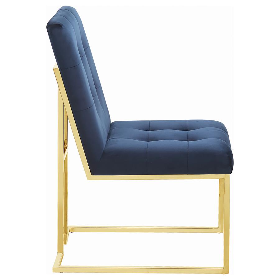 Cisco Velvet Upholstered Dining Side Chair Gold (Set of 2) view 10
