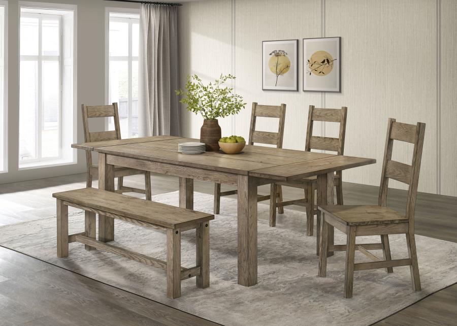 Cardova 87-inch Solid Wood Extension Dining Table Vineyard Oak view 16