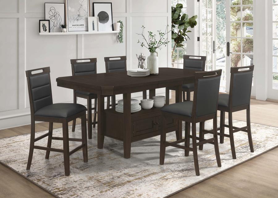 Prentiss 78-inch Extension Counter Dining Table Cappuccino view 13