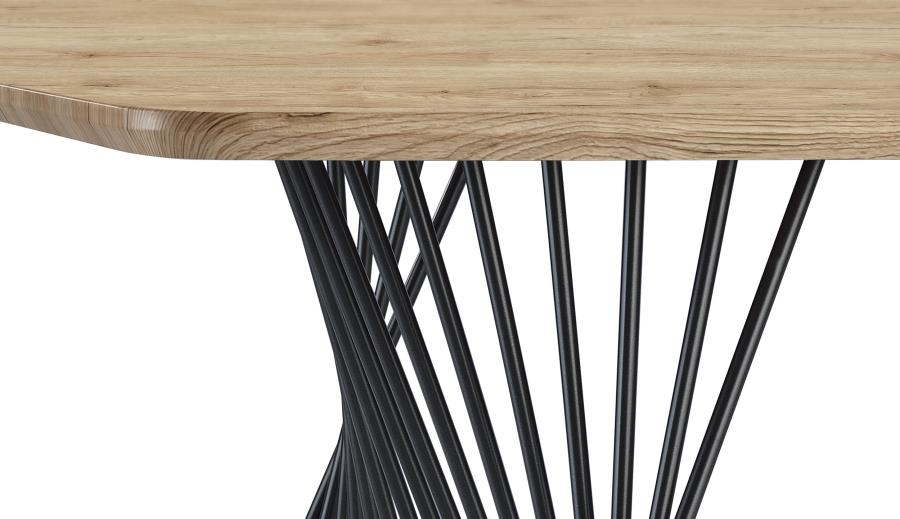 Altus 80-inch Composite Wood Dining Table Natural Oak view 11