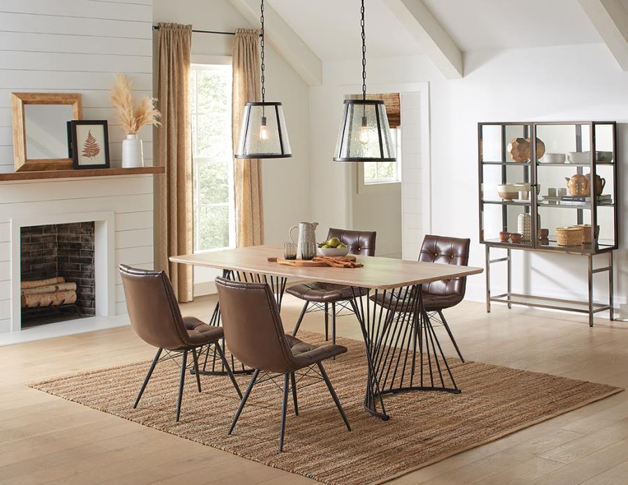 Altus 80-inch Composite Wood Dining Table Natural Oak view 14