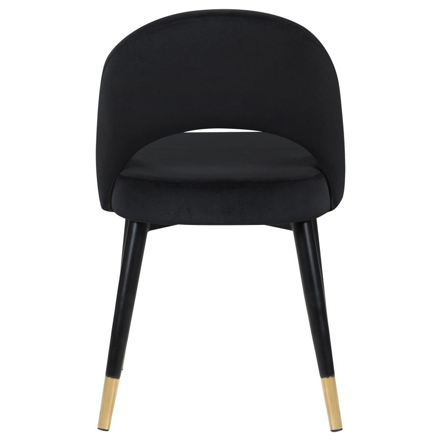 Lindsey Upholstered Dining Side Chair Black (Set of 2) view 8