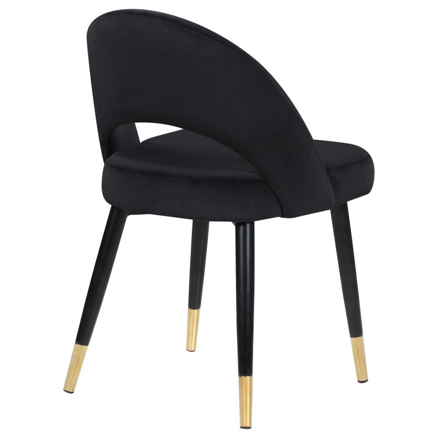 Lindsey Upholstered Dining Side Chair Black (Set of 2) view 9