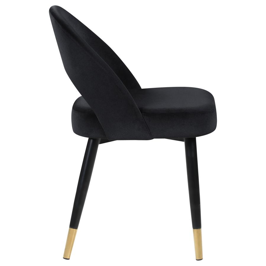 Lindsey Upholstered Dining Side Chair Black (Set of 2) view 10