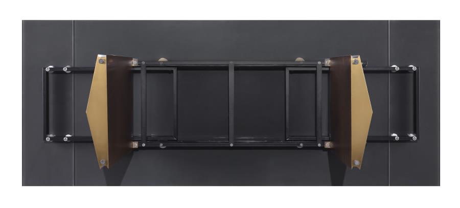 Vesa 97-inch Glass Top Extension Dining Table Beige view 13