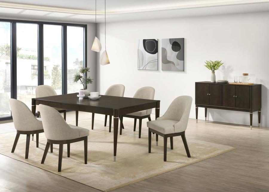 Reseda 81-inch Extension Leaf Dining Table Ash Brown view 14