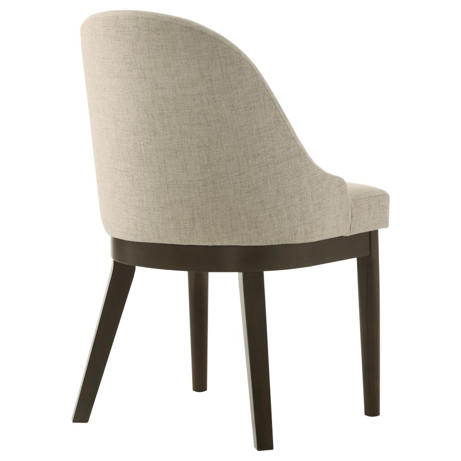 Reseda Upholstered Dining Side Chair Beige (Set of 2) view 8