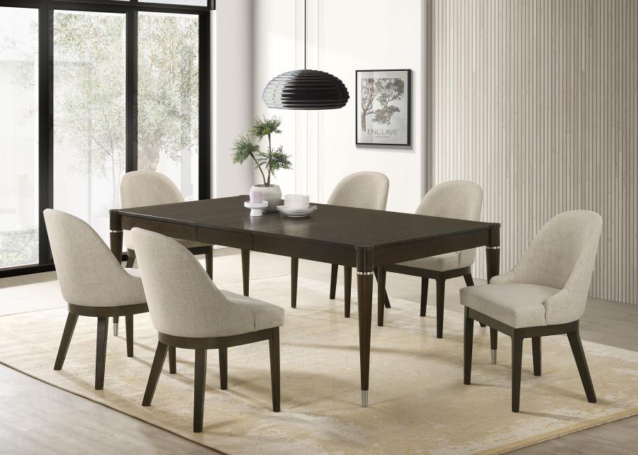 Reseda Upholstered Dining Side Chair Beige (Set of 2) view 14