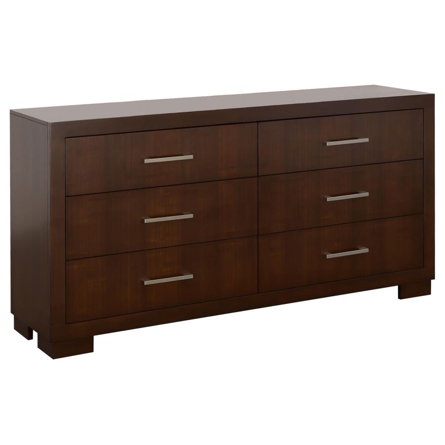Jessica 5-piece Eastern King LED Bedroom Set Cappuccino view 9