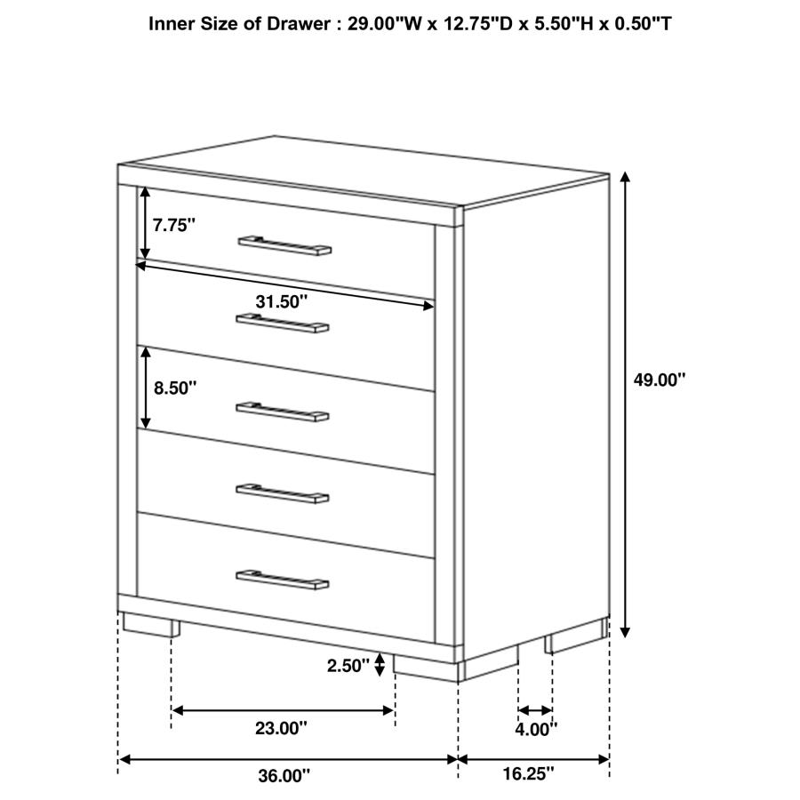 Jessica 5-piece Eastern King LED Bedroom Set Cappuccino view 17