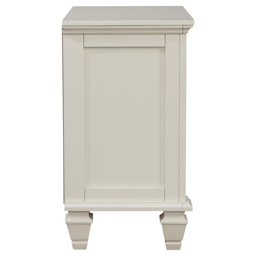 Sandy Beach 3-drawer Nightstand Cream White view 9