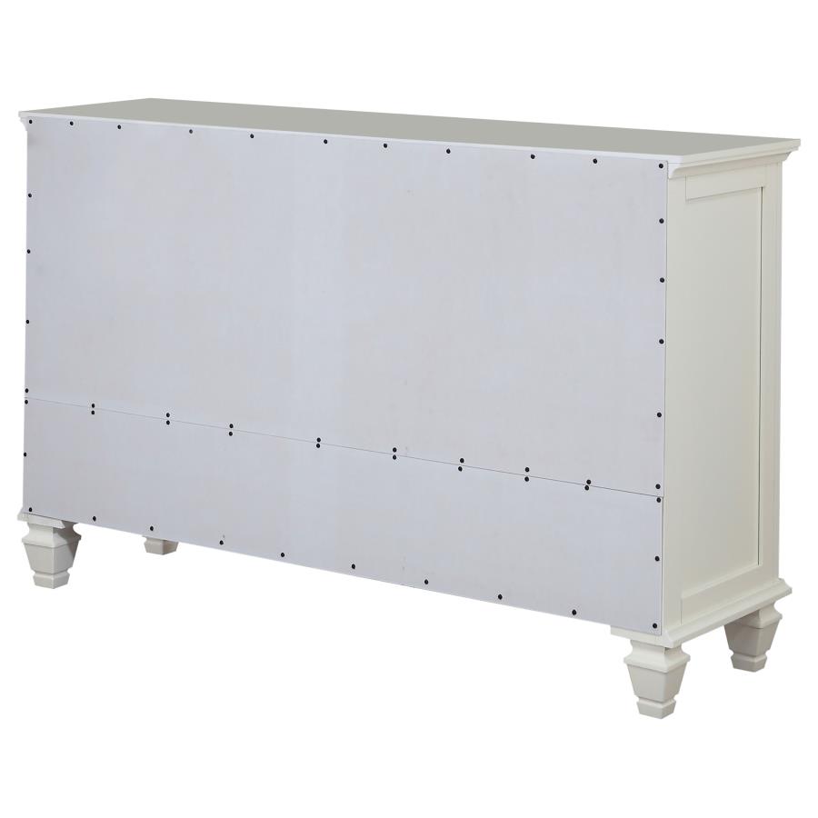 Sandy Beach 11-drawer Dresser Cream White view 8