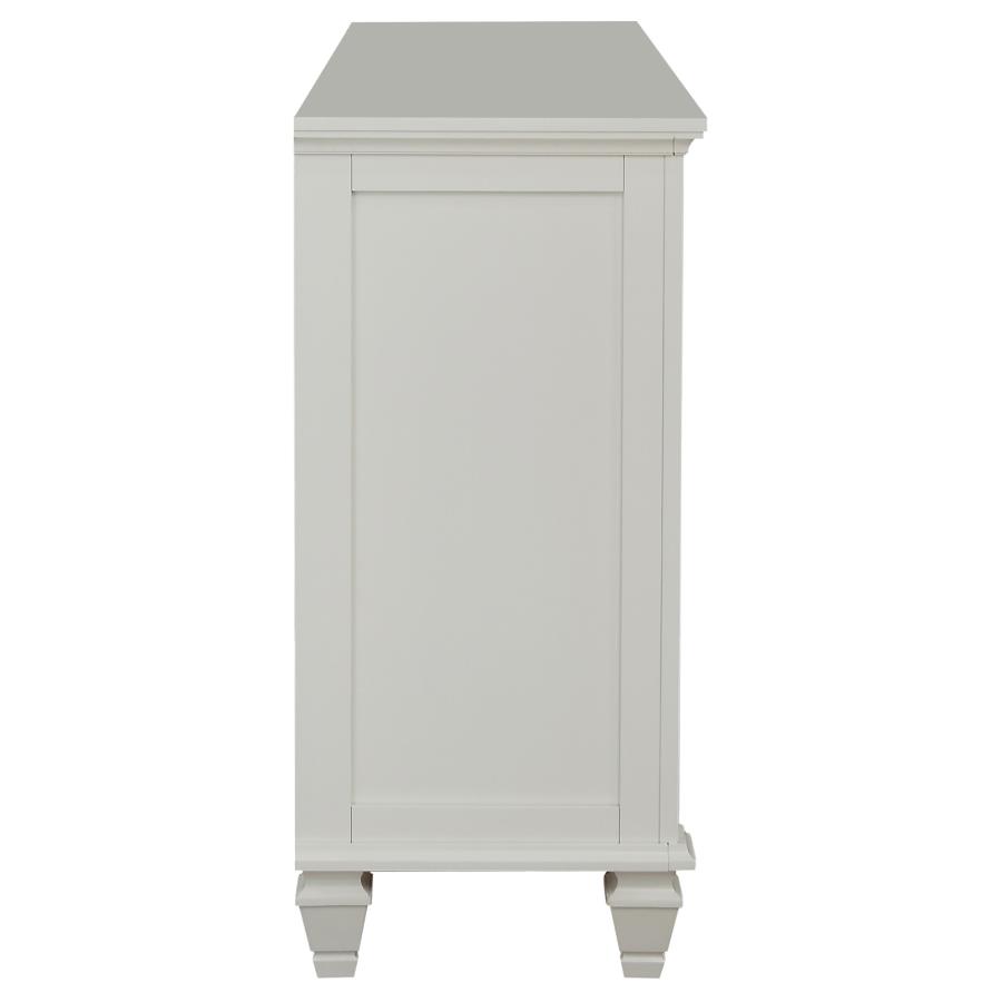Sandy Beach 11-drawer Dresser Cream White view 9