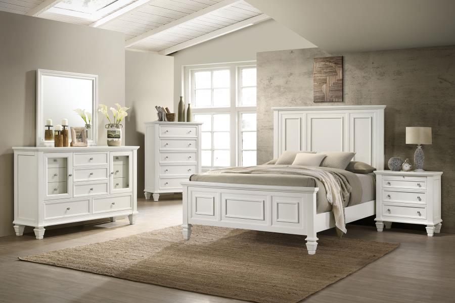 Sandy Beach 5-drawer Bedroom Chest Cream White view 12