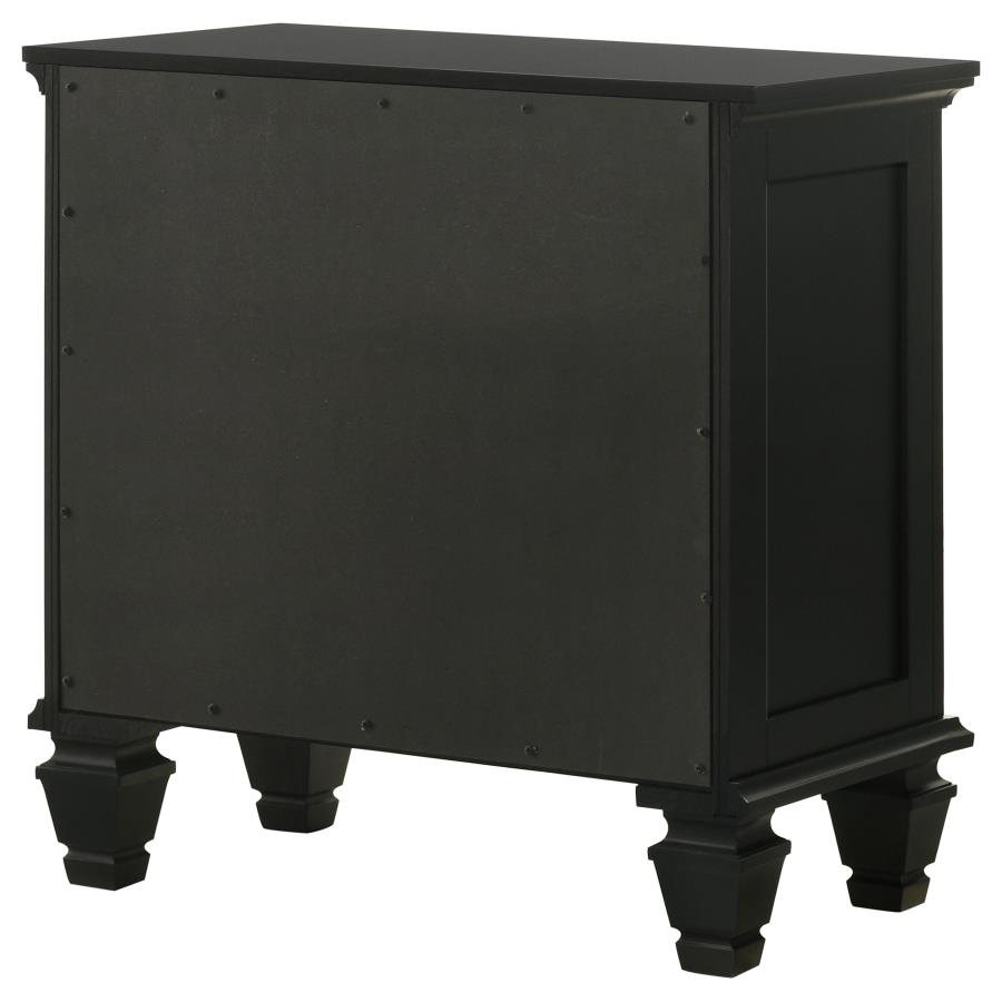 Sandy Beach 3-drawer Nightstand Black view 9
