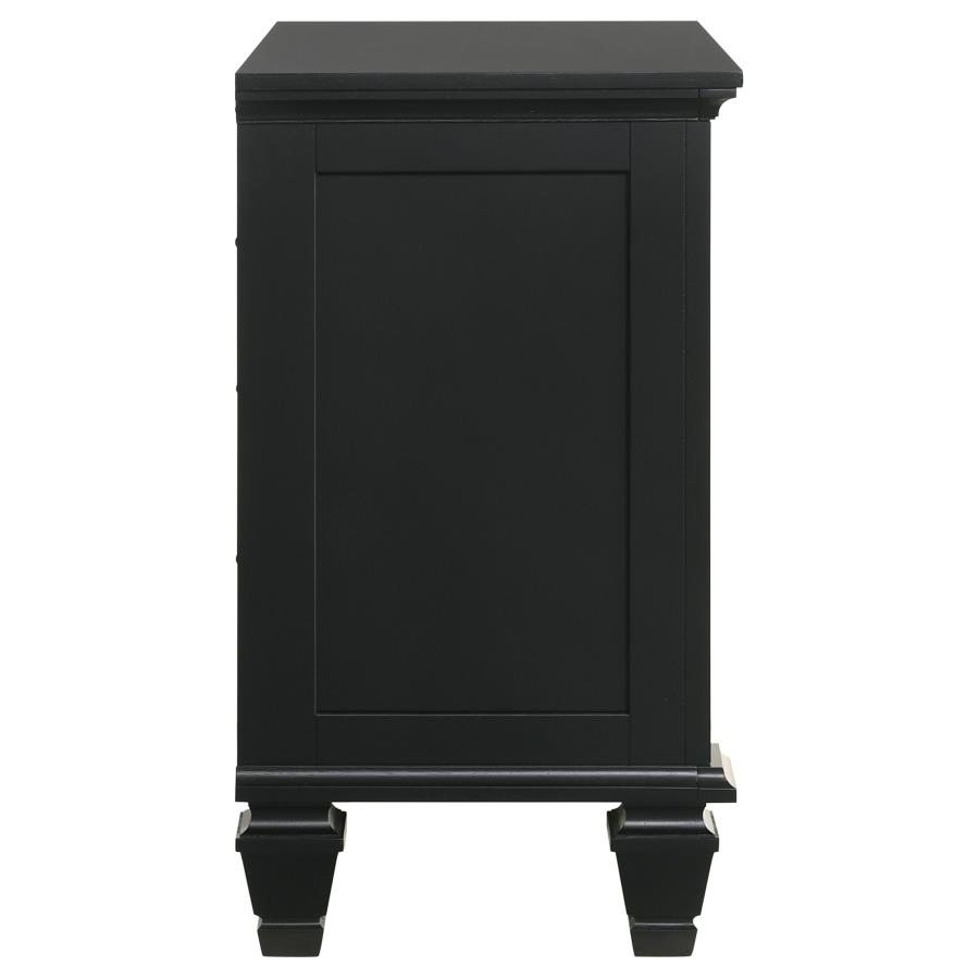 Sandy Beach 3-drawer Nightstand Black view 10