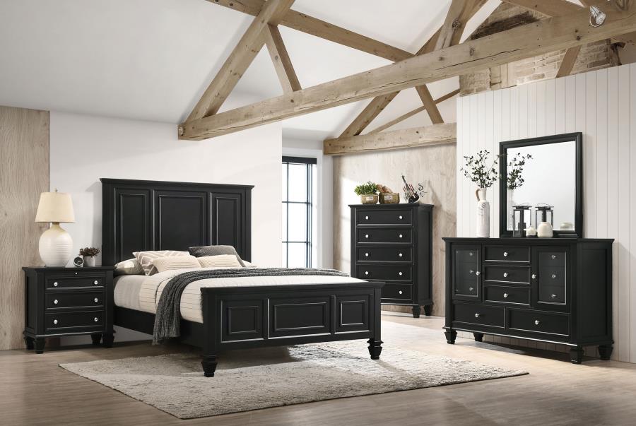Sandy Beach 3-drawer Nightstand Black view 13