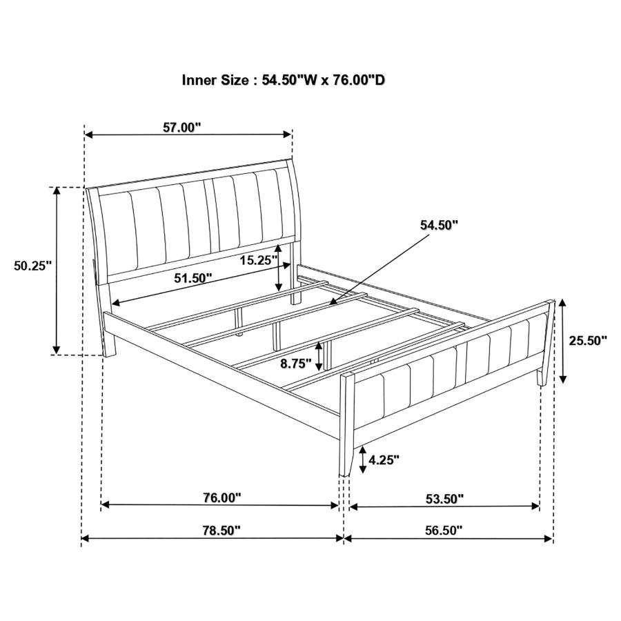 Carlton 4-piece Full Bedroom Set Cappuccino view 17