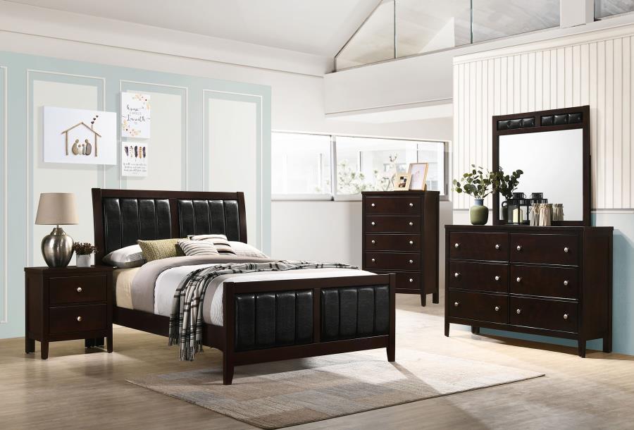 Carlton Wood Full Panel Bed Cappuccino view 11