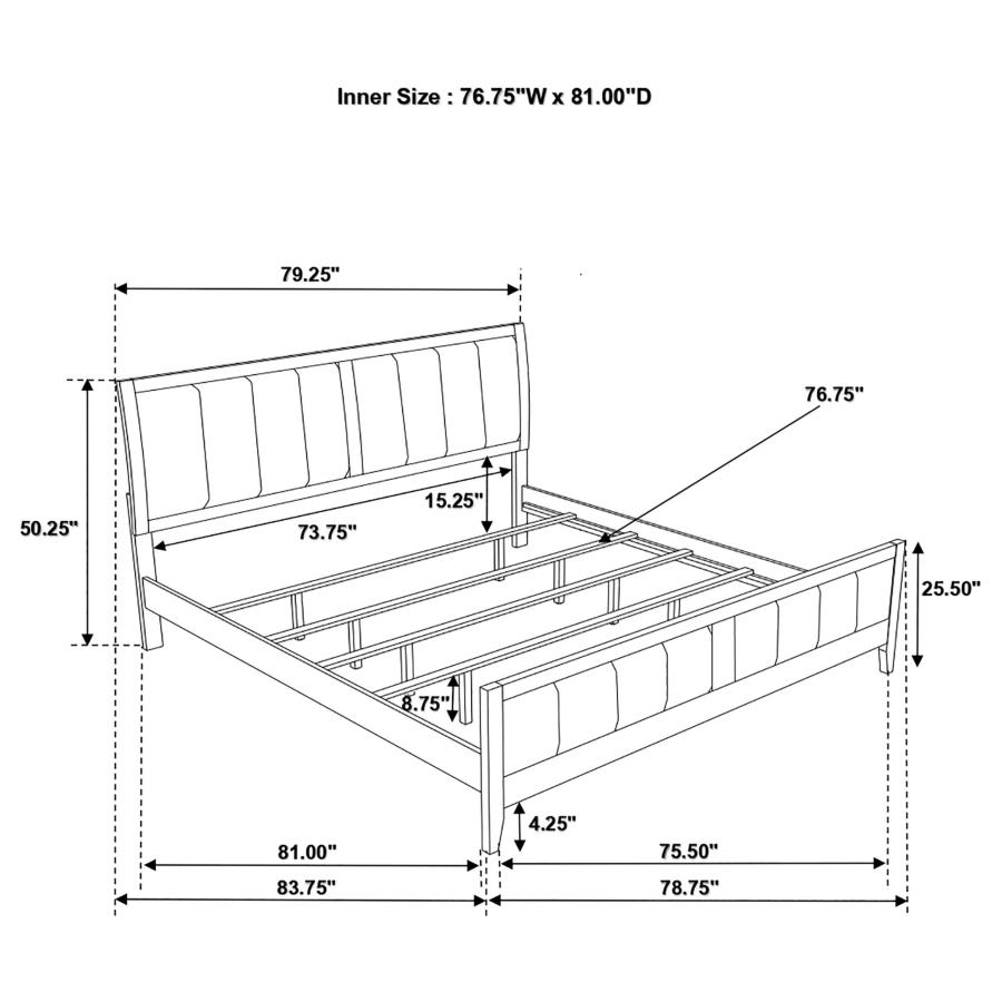 Carlton 4-piece Eastern King Bedroom Set Cappuccino view 17
