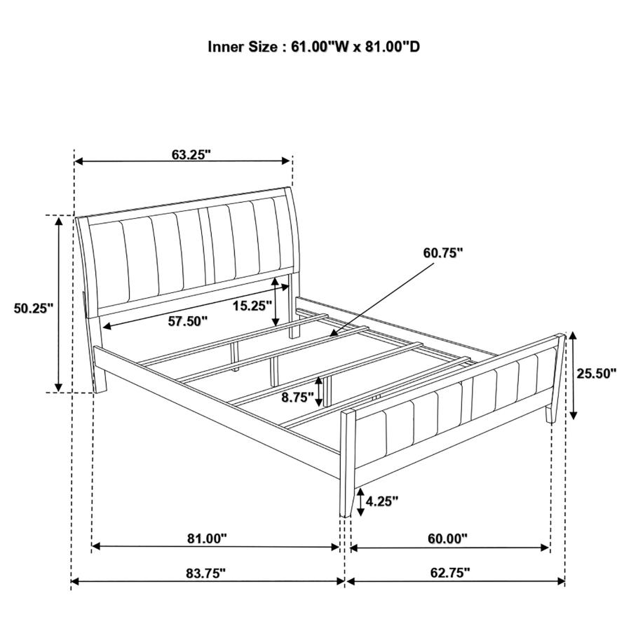 Carlton 4-piece Queen Bedroom Set Cappuccino view 17