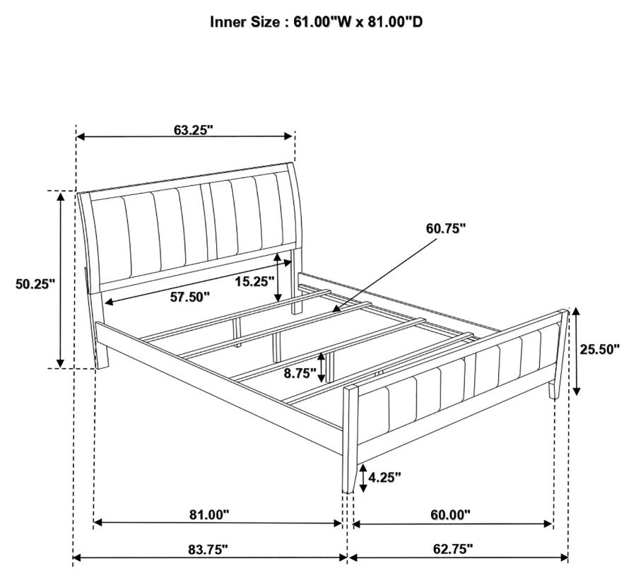 Carlton 5-piece Queen Bedroom Set Cappuccino view 16