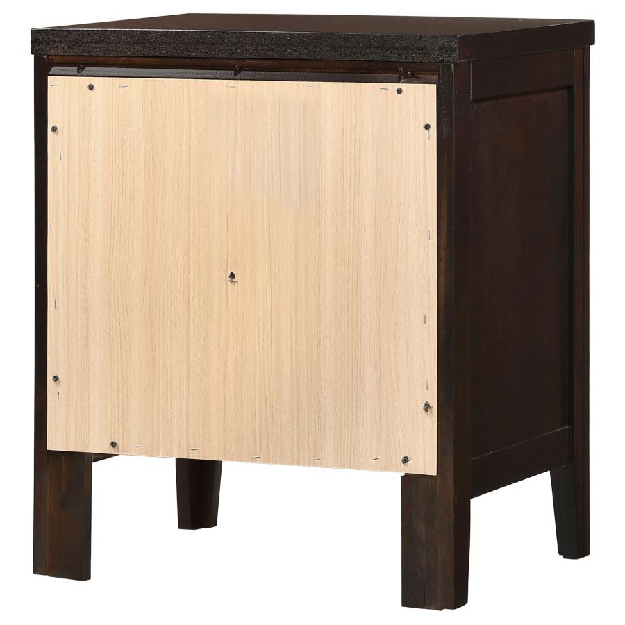 Carlton 2-drawer Nightstand Cappuccino view 8