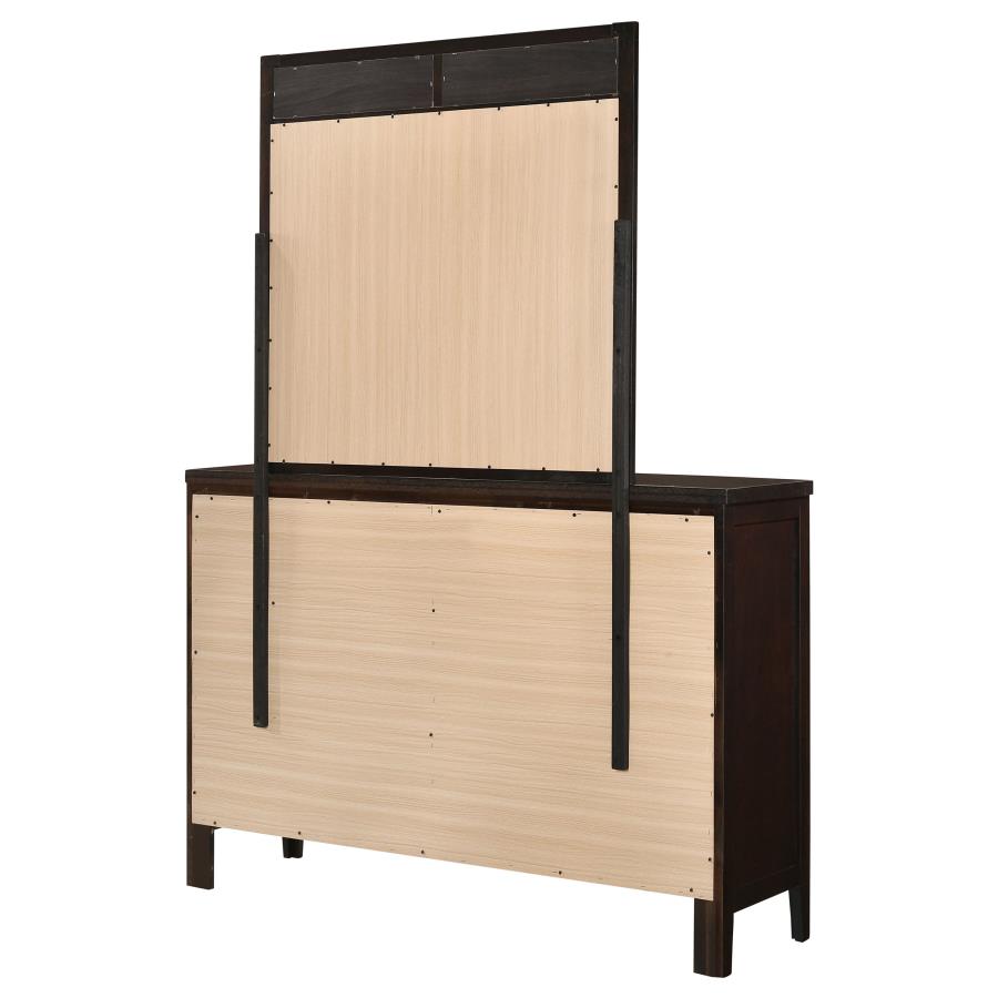 Carlton 6-drawer Dresser with Mirror Cappuccino view 8