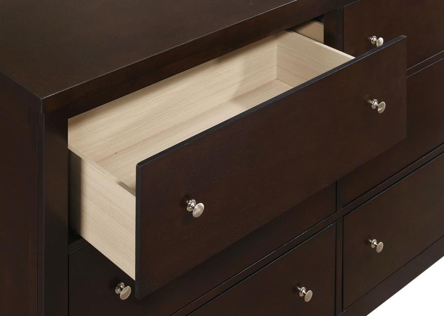 Carlton 6-drawer Dresser with Mirror Cappuccino view 11