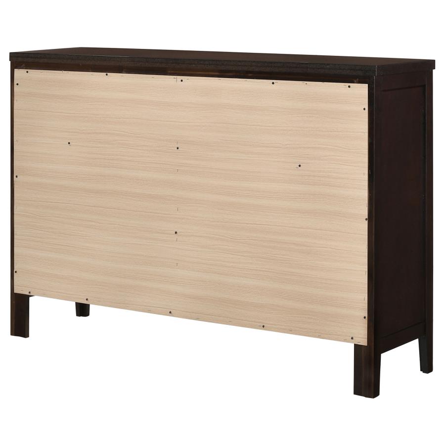 Carlton 6-drawer Dresser Cappuccino view 8