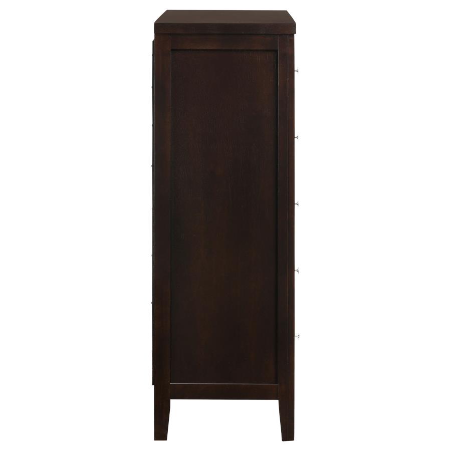 Carlton 5-drawer Bedroom Chest Cappuccino view 9