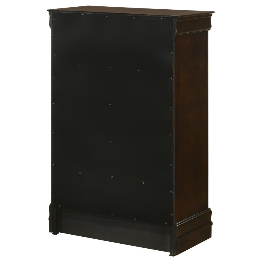Louis Philippe 5-drawer Bedroom Chest Cappuccino view 8