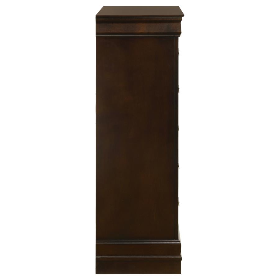 Louis Philippe 5-drawer Bedroom Chest Cappuccino view 9