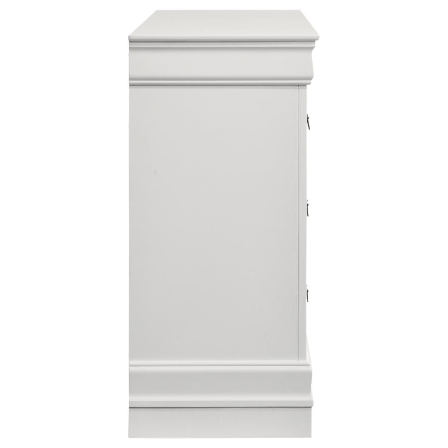 Louis Philippe 6-drawer Dresser White view 9