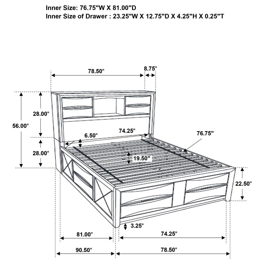 Briana 5-piece Eastern King Bedroom Set Black view 12
