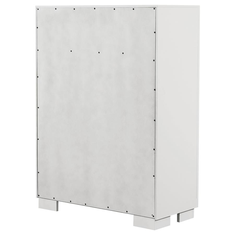 Jessica 5-drawer Bedroom Chest Snow White view 8