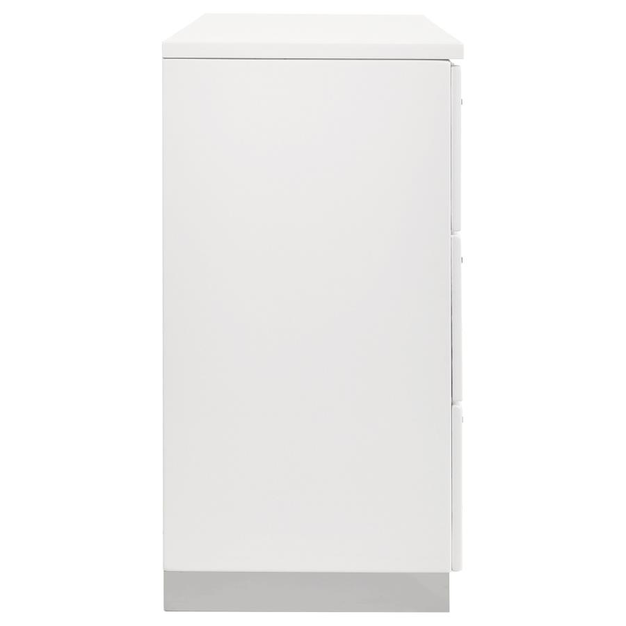 Felicity 6-drawer Dresser White High Gloss view 9