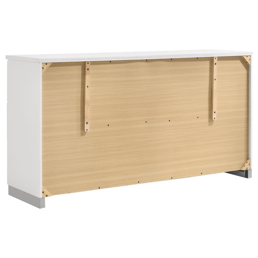 Felicity 5-piece Twin Bedroom Set White High Gloss view 8